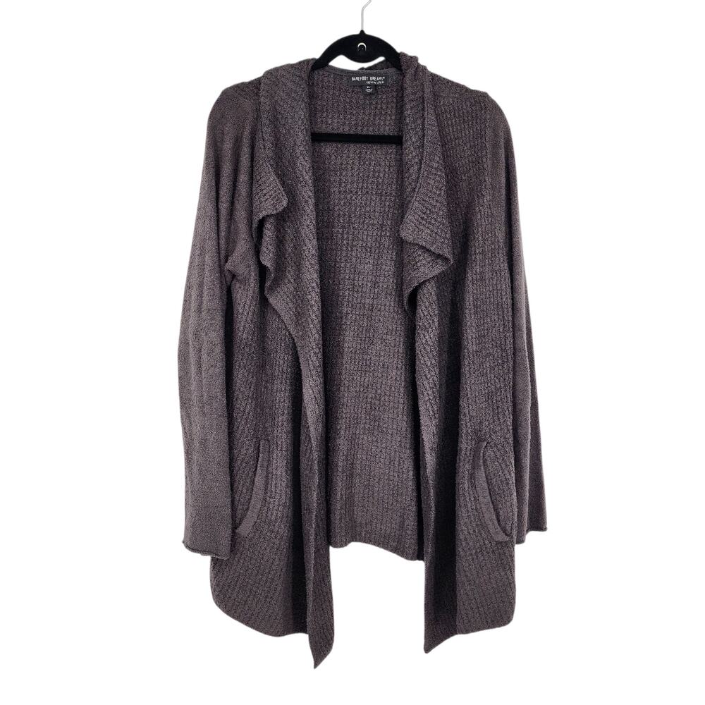 Barefoot Dreams Cozychic Lite Open Wrap Cardigan Sweater Asymmetrical Size XL